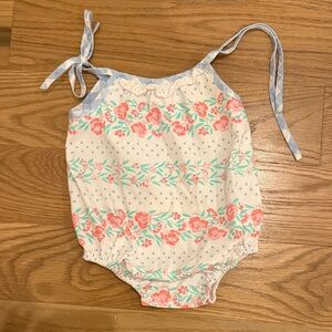 The Beaufort Bonnet Company Floral One Piece - Pink and Blue